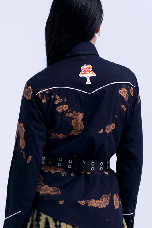 BLACK COWBOY BUTTON SHIRT X OSO PARADO