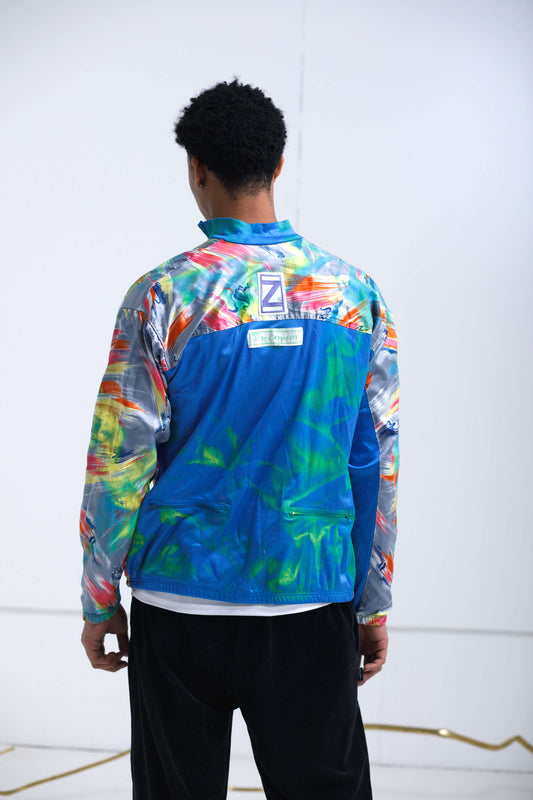 VINTAGE 80'S SPORTS JACKET WITH SPRAY PAINT X ALDO CHAPARRO