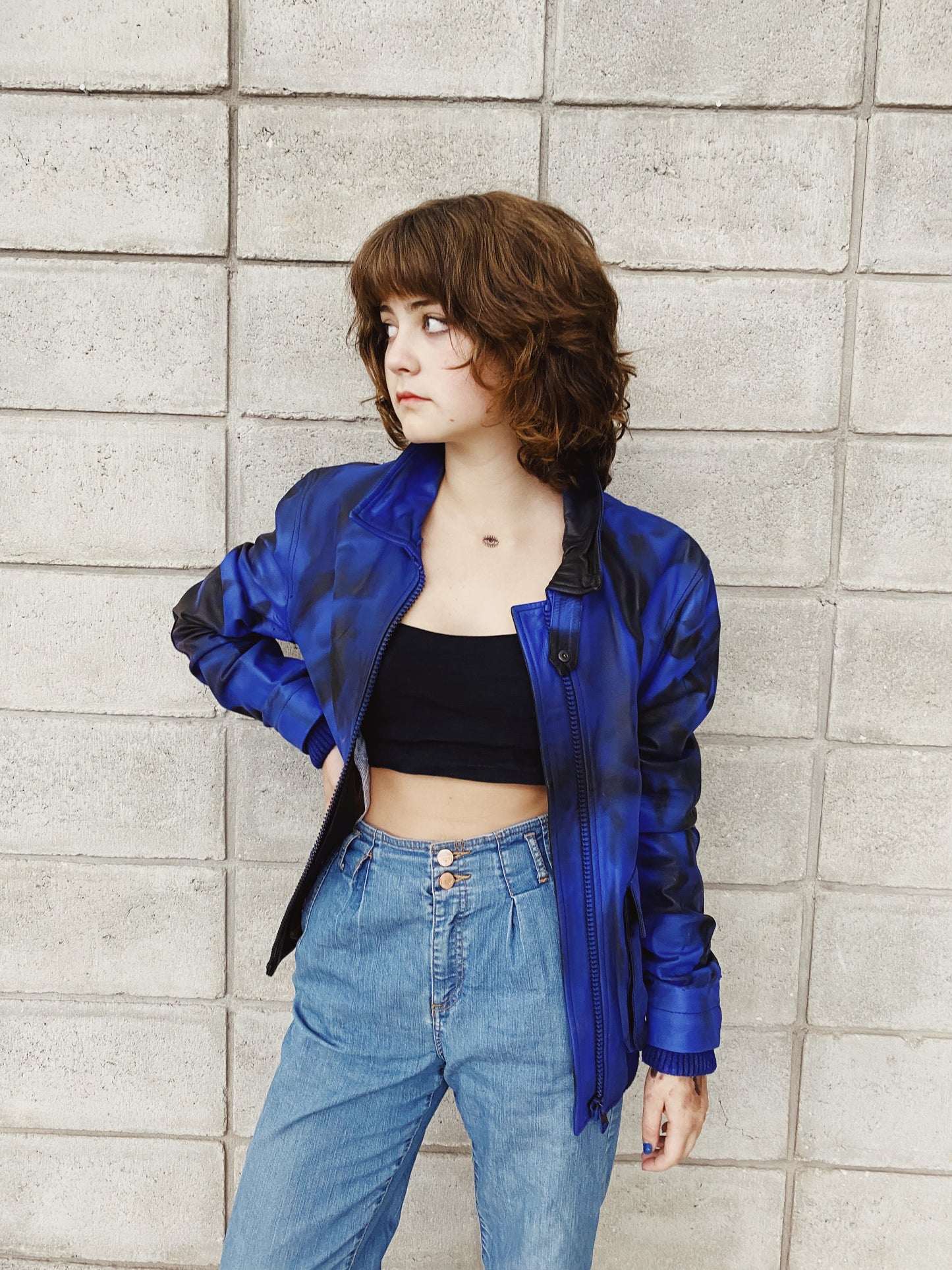 BARNEY'S LEATHER JACKET X ALDO CHAPARRO