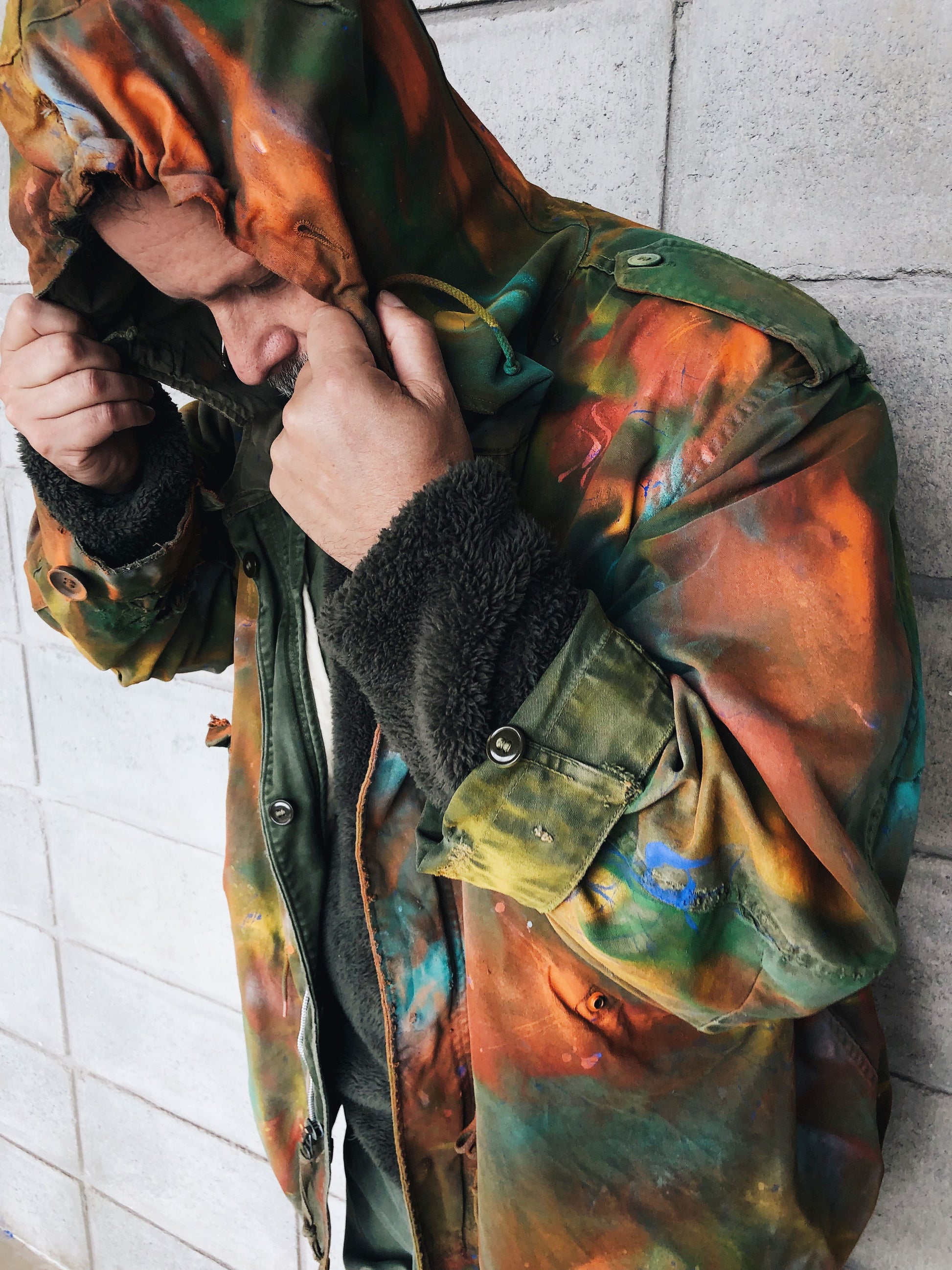 Unique Aldo Chaparro French Army Hooded Jacket