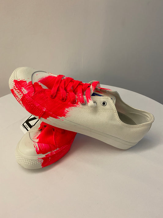 INTERVENED WHITE SNEAKERS X ALDO CHAPARRO